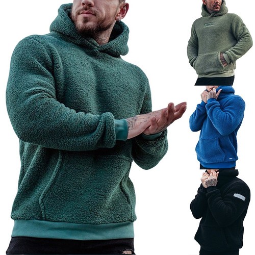 SACAI Giacca calda con cappuccio uomo design moda con tasca frontale per uso quotidiano