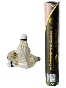 Badminton Goose Feathers Shuttlecocks 1X12  Match, Club, Training - Picture 1 of 4