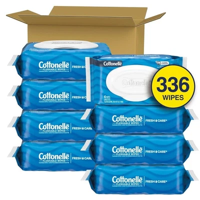 Cottonelle Fresh Feel Flushable Wet Wipes, Adult Wet Wipes, 8 Flip-Top Packs, 42 - Image 1 of 4