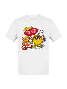 Offiziell lizenziertes Coca Cola Retro Coke Pop Fizz Refresh Herren T-Shirt - Bild 1 von 6