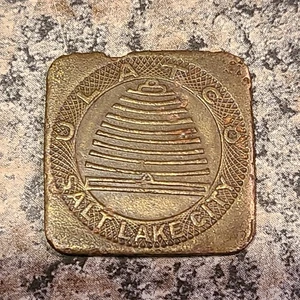 Salt Lake City, Utah UT Ulatco Bienenstock bildhaft Kindertarif Transit Medaille (1) - Bild 1 von 5