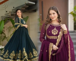 Indian Women Dress Pakistani Salwar Kameez Readymade Suits Wedding Party 3 Piece - Picture 1 of 25