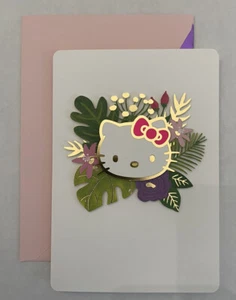 Hello Kitty & Friends PREMIUM Birthday CARD w/ 3D Hello Kitty Sanrio & Hallmark - Picture 1 of 3