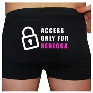 Personalised Valentines Mens Boxer Shorts Trunks Novelty Underwear Joke Fun Gift - Picture 1 of 17