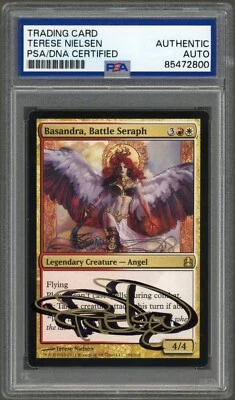 Terese Nielsen SIGNED MTG Magic Gathering Basandra Battle Seraph PSA Shadow-Auto - Image 1 of 2