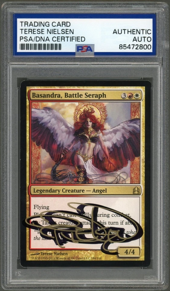 Terese Nielsen SIGNED MTG Magic Gathering Basandra Battle Seraph PSA Shadow-Auto - Image 1 of 2