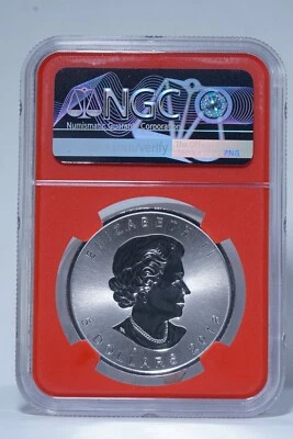 2018 CANADA .9999 Silver Maple Leaf $5 Coin, Incuse Design, 1st Release NGC MS70 - Image 1 of 4