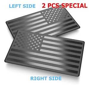 3D American Flag Emblem Sticker Metal Decal Black  5"x 3" Car Truck SUV Decor