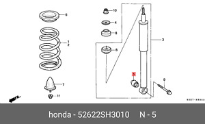 Genuine OE Bushing Suspension Arm 52622SH3010 for Honda 52622-SH3010