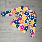Hanna Andersson flower power floral print swim top bathing suit top sz 4 toddler