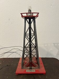 Vintage AMERICAN FLYER Red BEACON TOWER Light Tower AC Gilbert Co Model Train