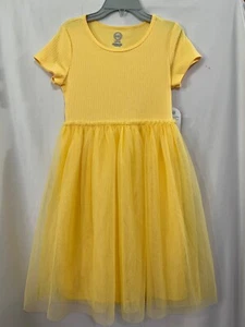 Wonder Nation Sparkle Ribbed Tulle Tutu Dress Girls Yellow size L, XL Plus New - Picture 1 of 3