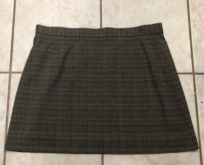 NUEVO CON ETIQUETAS Falda Antonio Melani 18 Mezcla Poliéster Completamente Forrada Elastizada Marrón Rosado $89 Foto 1 de 4