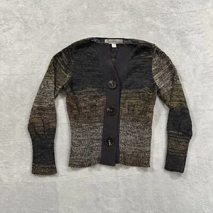 Curio New York Strickjacke Pullover Damen mittelgrautöne Strick Knöpfe Luxus - Bild 1 von 10