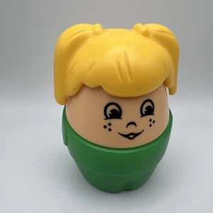 Vintage Little Tikes Step 2 Big Little Chunky People Blonde Girl W/ Pigtails - Picture 1 of 6