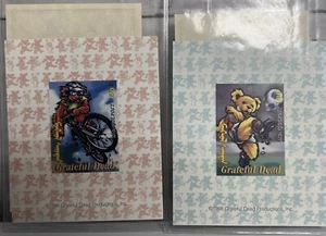 2 Jerry Garcia Stamp Lot Grateful Dead Bears w COA Soccer Motorcycle Mongolpost - Picture 1 of 9