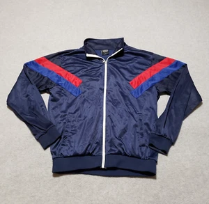 Original Deluxe Trainingsjacke Herren Extra Large Blau V Streifen Retro Freizeit Sport - Bild 1 von 10