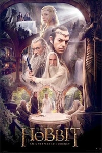EL HOBBIT ~ CONSEJO BLANCO ~ PÓSTER DE PELÍCULA 24x36 viaje inesperado Ian McKellen - Imagen 1 de 1