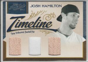 Josh Hamilton 2011 Playoff Prime Cuts jersey-bat card #23/25 Texas Rangers
