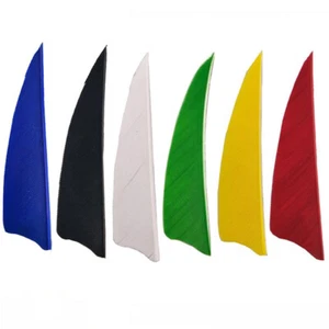 30pcs 3" Arrow Fletches Turkey Natural Feathers RW LW Shield Shape DIY Shaft - Picture 1 of 27