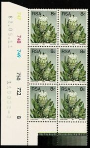 1977 South Africa Succulents 8c SG421a MUH P 14¼ B Cylinder Block.11.05.82