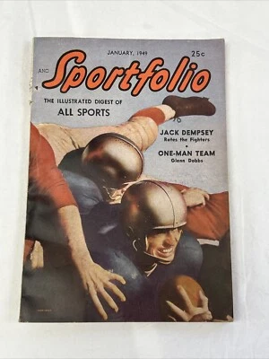 SPORTFOLIO January 1949 Sports Magazine Illustrated Digest Of All Sports - Image 1 of 4