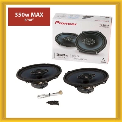 PIONEER TS-A683R 6 X 8 Inch 4 Way 350 Watt Max Power Coaxial Vehicle Car Speaker - Image 1 of 3