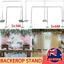 Adjustable Wedding Party Stage Backdrop Stand Portable Pipe Drape Frame Kit AU