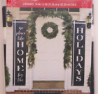 NO PLACE LIKE HOME FOR THE HOLIDAYS! Double Door Banner 14" X 72" NEW