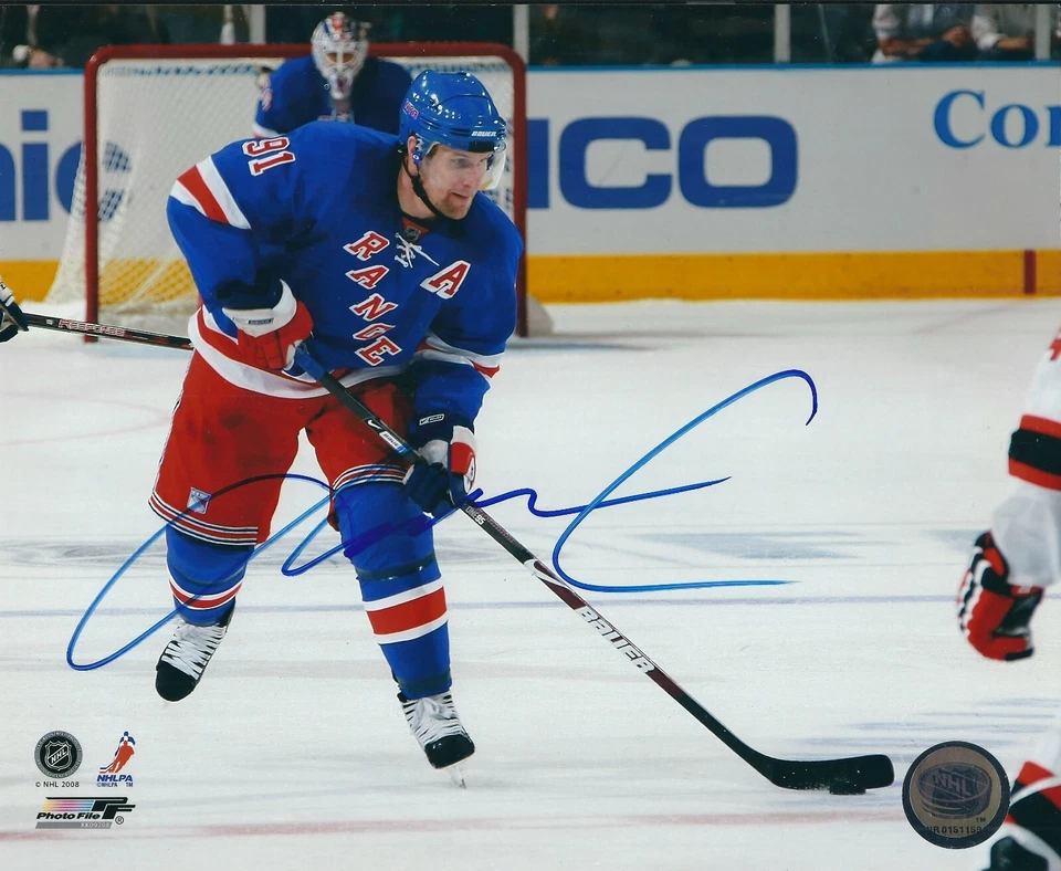 Хоккейная фотография с автографом Маркуса Наслунда 8x10 New York Rangers с сертификатом подлинности - Изображение 1 из 1