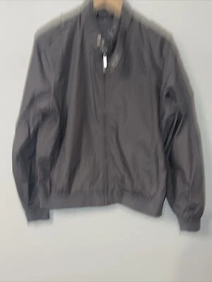 Jaqueta masculina vintage somente membros zíper completo cinza tamanho grande Stranger Things - Imagem 1 de 4