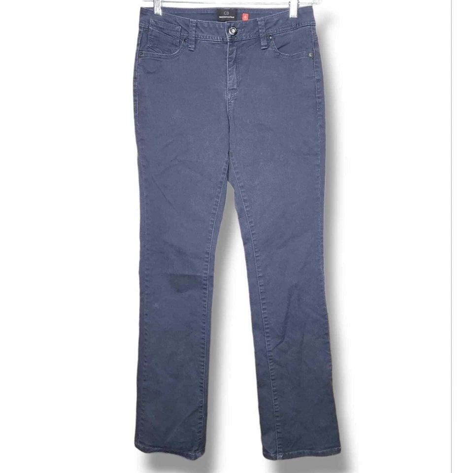 Pantalones para mujer Christopher azul pierna recta tiro medio azul grisáceo talla 6 Foto 1 de 4