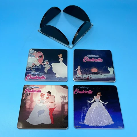 Disney's Cinderella Starfire Glass Coaster Set Cover