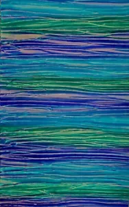 Kaufman Batik, Patina Handpaints - Stripes, Green, Turquoise, Violet, by HALF yd - Picture 1 of 1