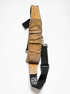 Porta Brace großes weiches Pad strapazierfähiges Wildleder schwarz Schultergurt | & Metallclips - Bild 1 von 10