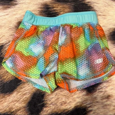 Pantalones Cortos Skechers Active Geométricos Patrón Arco Iris Niñas Talla 5/6 Foto 1 de 4