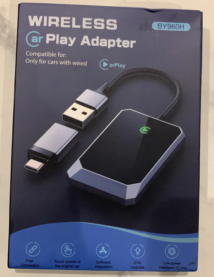 Wireless CarPlay Adapter for Cars with Wired Carplay (BY960H)