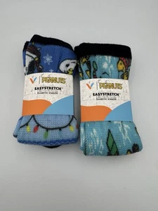 Lot 2 Peanuts Viasox EasyStretch Diabetic Socks Snoopy Woodstock Christmas NWT M - Picture 1 of 6