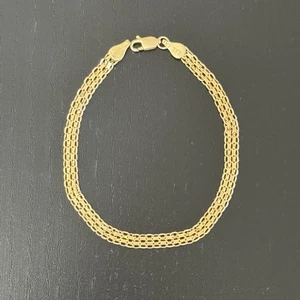 Vintage GMG Italian 14k Gold Bracelet Bismark Mesh Chain 7.5" Long - Picture 1 of 9