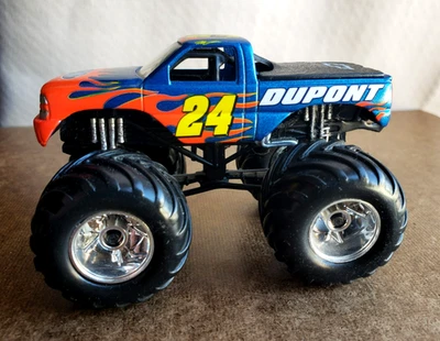 ACTION MUSCLE MACHINES MNSTRTRK NASCAR JEF GORDON #24 DUPONT CHEVY TRUCK 4"X2.5" - Image 1 of 4