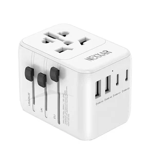 NEXXAR Universal Travel Adapter 21W – Worldwide Plug Adaptor with 2 USB-C & 2 - Picture 1 of 5