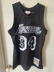 Shaquille O'Neal Lakers 96/97 White Logo Mitchell & Ness NBA Jersey Size Medium - Picture 1 of 19