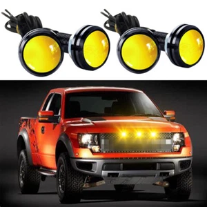 4PCS LED AMBER GRILLE LIGHTING KIT UNIVERSAL FIT TRUCK SUV FORD SVT RAPTOR STYLE - Foto 1 di 9