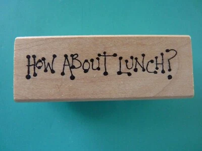 ¿Qué tal el almuerzo? - Sello de goma con frase de Judith Foto 1 de 2