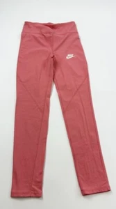 Nike Leggings Girls Large L Pink Orange NWT Tight Fit High Rise Full Length - Picture 1 of 11