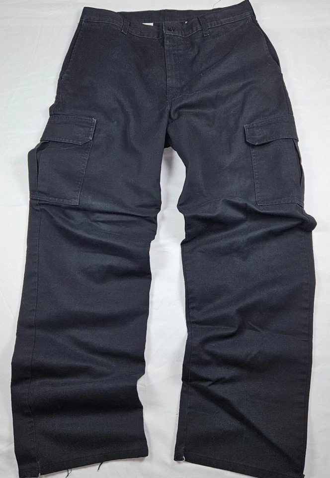 Dickies Black Cargo 34X34 Work Pants Vintage Y2K Distressed Skater Grunge - Image 1 of 4