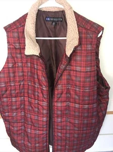 Adult Unisex IB Diffusion 3X Red Plaid Vest-worn Only A Few Times - Picture 1 of 12