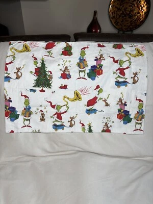 Pottery Barn Dr. Seuss's The Grinch & Max Christmas Flannel Standard Pillowcase - Image 1 of 3