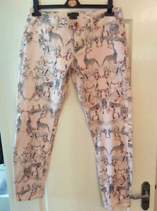 TED BAKER Safari Animal Jeans W30 - Picture 1 of 2