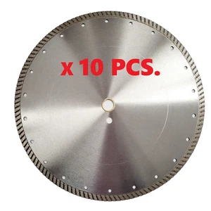 10PK 14" Turbo Hoja de Sierra de Diamante para Bloque de Ladrillos Hormigón Mampostería Pavimentadoras Piedra - Imagen 1 de 3